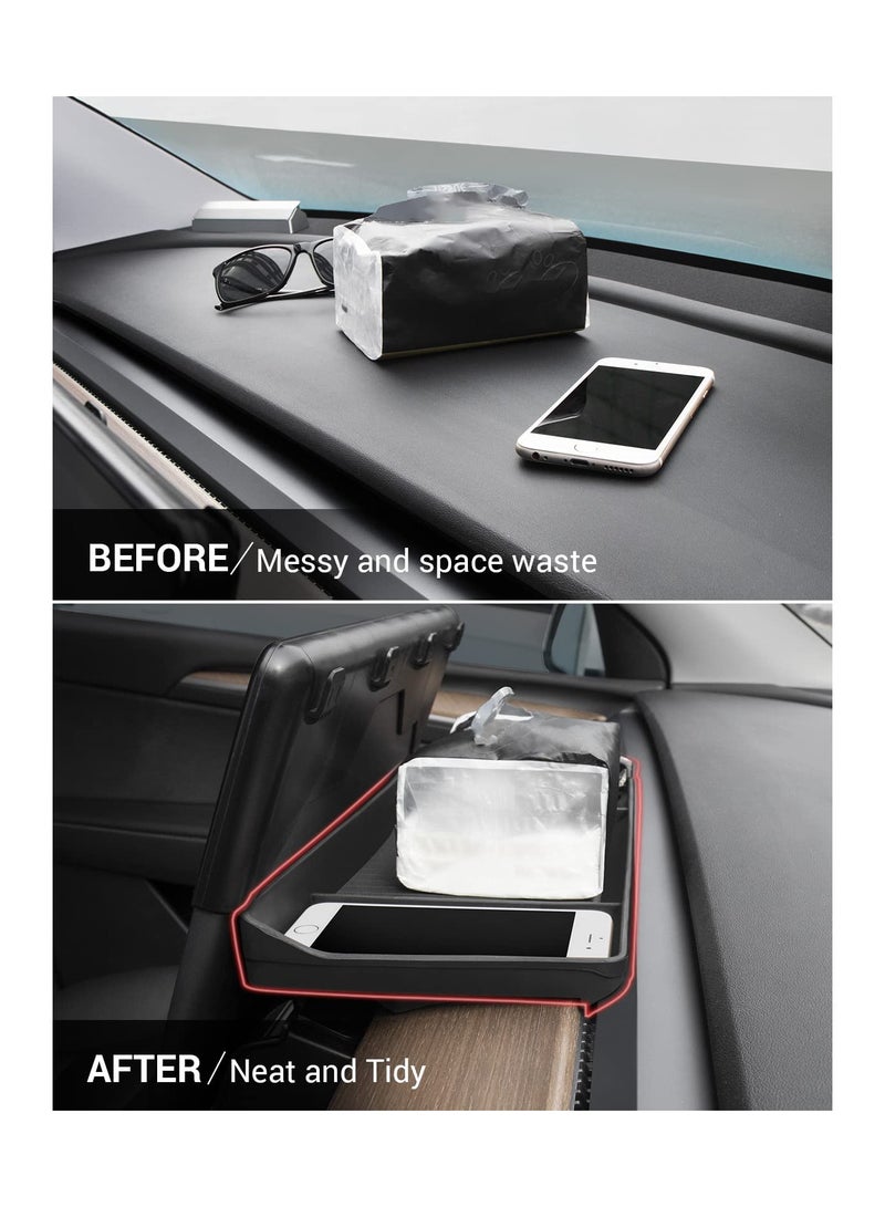 Center Console Organizer for Tesla Model 3  Model Y - Hidden Storage Box Behind Screen for Dashboard, Perfect for Keeping Your Essentials Organized. - Image 5